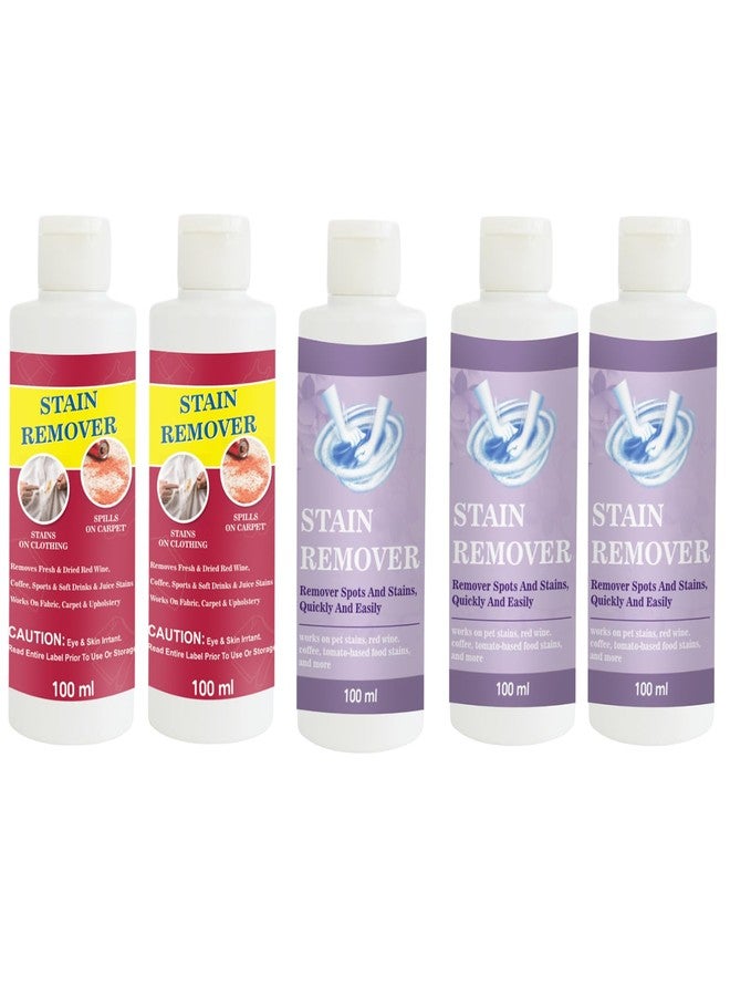 TOOVUS Stain Remover Combo Pack of Red (Pack of 2), Purple (Pack of 2) and Purple Stain Remover | Multi-Surface Cleaning Solution for Clothes, Fabrics, Upholstery (100 g Each) - Image 1